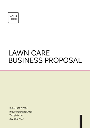 Free Lawn Care Business Proposal Template to Edit Online