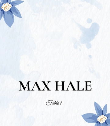 Free Personalized Place Card Template to Edit Online