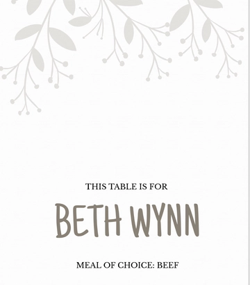 Free Modern Dinner Place Card Template to Edit Online