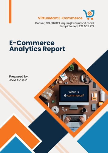Free E-Commerce Analytics Report Template to Edit Online