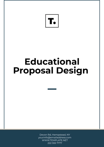 Free Educational Proposal Design Template to Edit Online