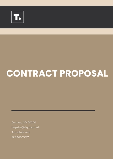 Free Contract Proposal Template to Edit Online