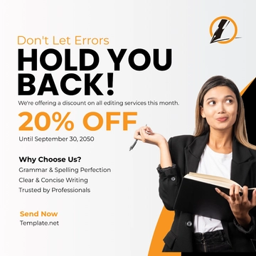 Free Editorial Service Social Media Post Template to Edit Online