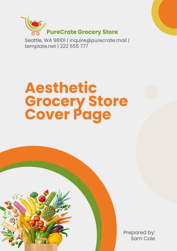 Free Aesthetic Grocery Store Cover Page Template to Edit Online