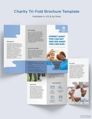 Charity Tri-Fold Brochure Template