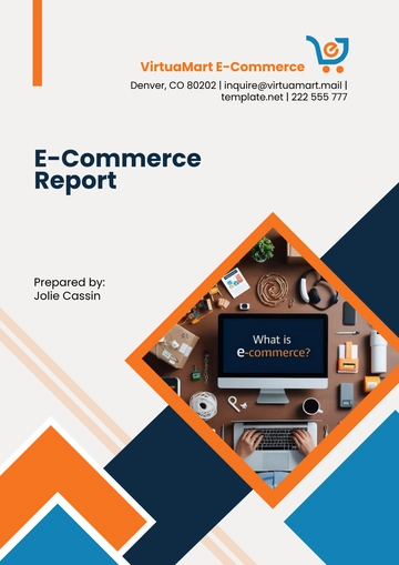Free E-Commerce Report Template to Edit Online