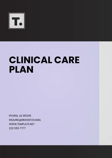 Free Clinical Care Plan Layout Template to Edit Online