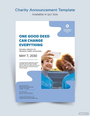 Charity Announcement Template