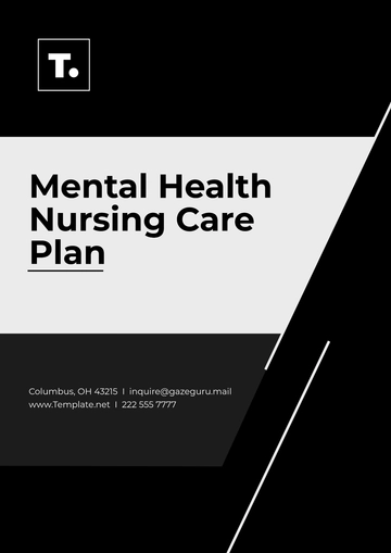 Free Mental Health Nursing Care Plan Template to Edit Online