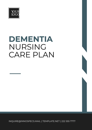 Free Dementia Nursing Care Plan Template to Edit Online