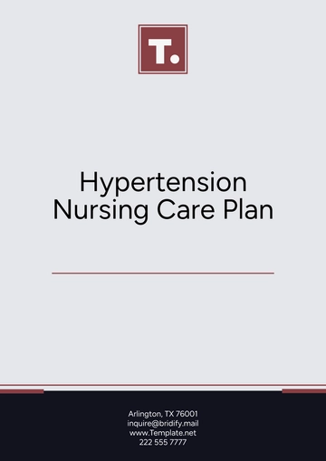 Free Hypertension Nursing Care Plan Template to Edit Online