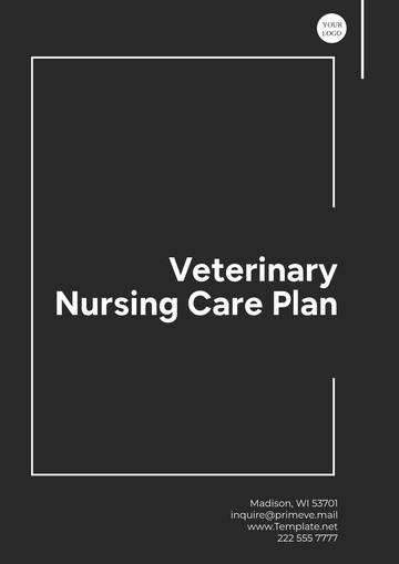 Free Veterinary Nursing Care Plan Template to Edit Online