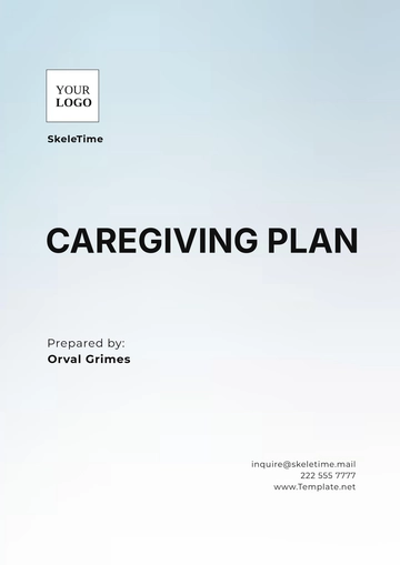 Free Aesthetic Caregiving Plan Template to Edit Online