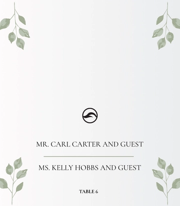Free Business Events Place Card Template to Edit Online