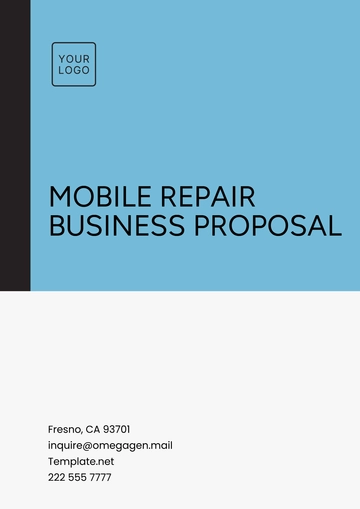 Free Mobile Repair Business Proposal Template to Edit Online