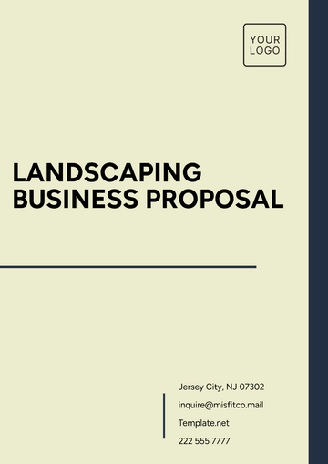 Free Landscaping Business Proposal Template to Edit Online