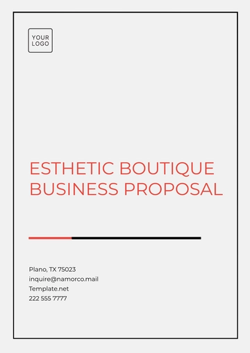 Free Aesthetic Boutique Business Proposal Template to Edit Online