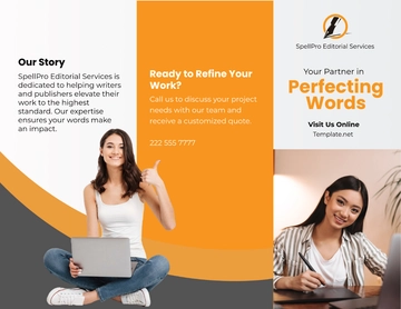 Free Editorial Service Brochure Template to Edit Online