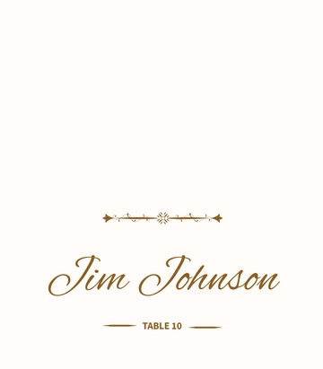 Free Seating Place Card Template to Edit Online