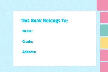 Free School Label Template to Edit Online