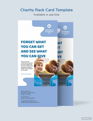Charity Rack Card Template