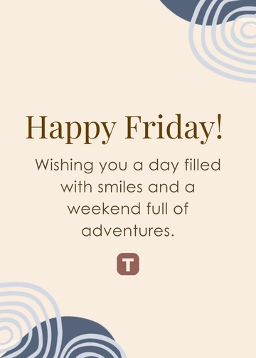 Free Friday Message Template to Edit Online