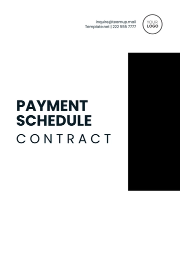Free Payment Schedule Contract Template to Edit Online