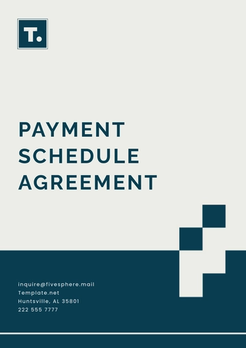 Free Payment Schedule Agreement Template to Edit Online
