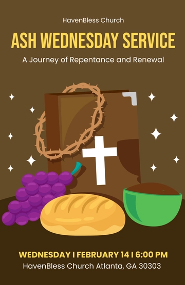 Free Ash Wednesday Template to Edit Online