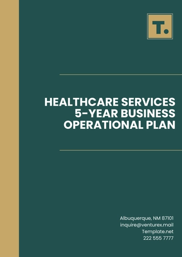 Free Healthcare Services 5-Year Business Operational Plan Template to Edit Online
