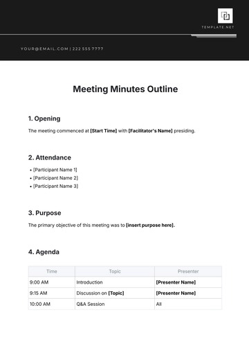 Free Corporate Outline .Meeting Minutes Template to Edit Online