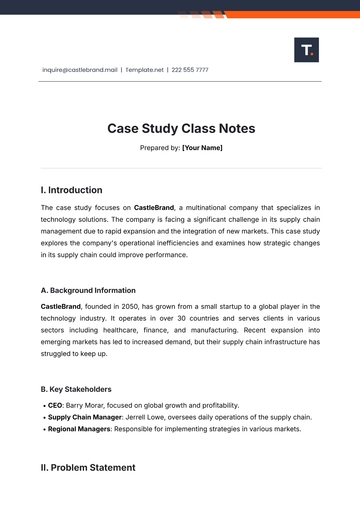 Free Case Study Class Notes Template to Edit Online