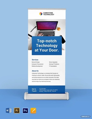 Minimal IT Roll Up Banner Template