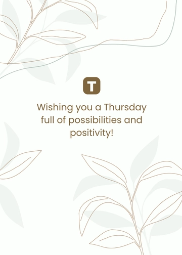 Free Positive Thursday Template to Edit Online