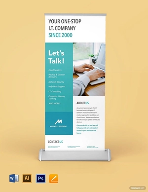 IT Company Roll Up Banner Template