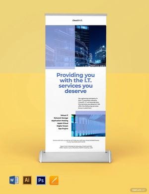 Cloud Roll Up Banner Template