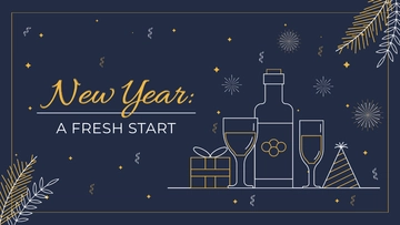 Free New Year Presentation Template to Edit Online