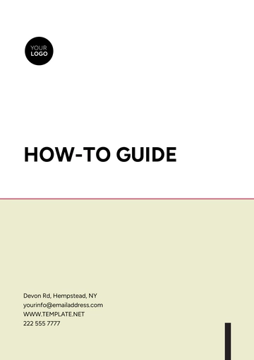 Free How-To Guide Format Template to Edit Online