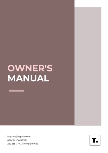 Free Simple Owner???s Manual Template to Edit Online
