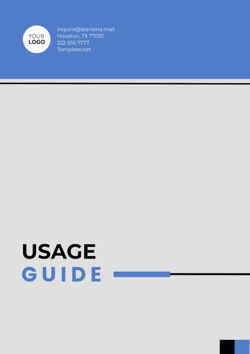 Free Usage Guide Template to Edit Online