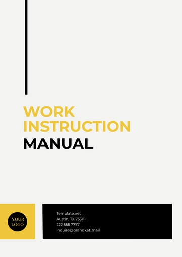 Free Work Instruction Manual Template to Edit Online