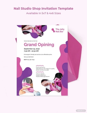 Nail Studio Shop Invitation Template