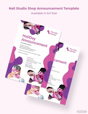 Nail Studio Shop Announcement Template