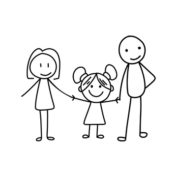 Free Stick Figure Family Clipart to Edit Online