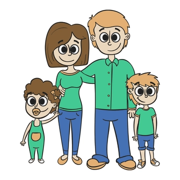 Free Cartoon Family Clipart to Edit Online
