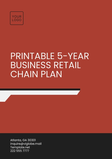 Free Printable 5-Year Business Retail Chain Plan Template to Edit Online