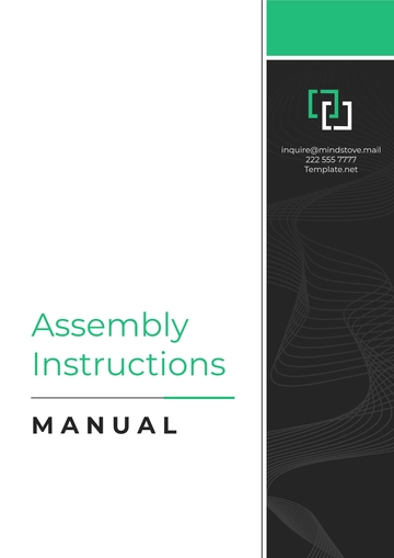 Free Assembly Instructions Manual Template to Edit Online