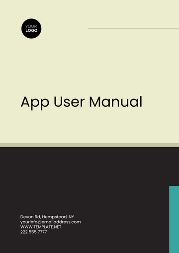 Free App User Manual Template to Edit Online