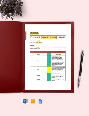 IT Service Report Template