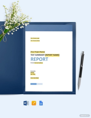 Report - Test Summary Template